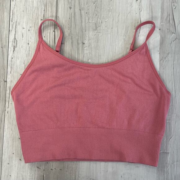 Old Navy Active Pink Stretchy Ribbed Sports Bra Not Padded XL - Picture 1 of 6